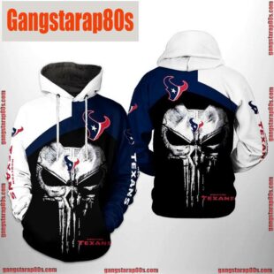 NFL Houston Texans Skull Punisher Team 3D Printed Hoodie Shirt