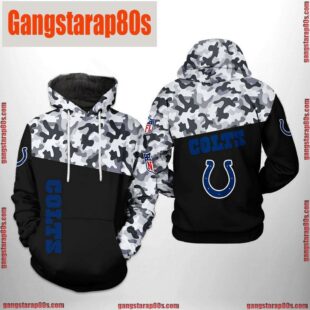 NFL Indianapolis Colts Camo Veteran Team 3D Printed Hoodie Shirt