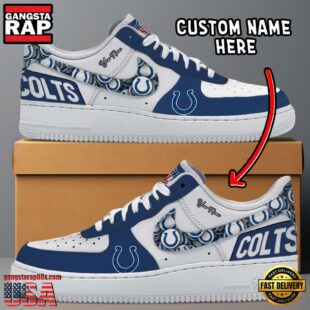 NFL Indianapolis Colts Logo Team Design Custom Air Force 1 Shoes