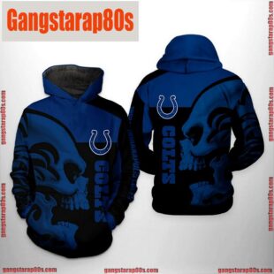 NFL Indianapolis Colts Skull 3D Printed Hoodie Shirt