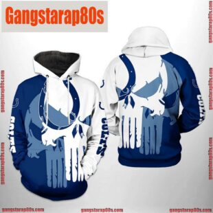 NFL Indianapolis Colts Team Skull 3D Printed Hoodie Shirt