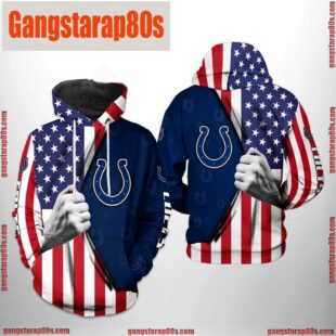 NFL Indianapolis Colts US Flag Team 3D Printed Hoodie Shirt