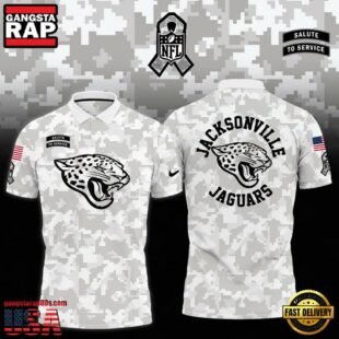 NFL Jacksonville Jaguars Camo 2024 Salute to Service Polo Shirt