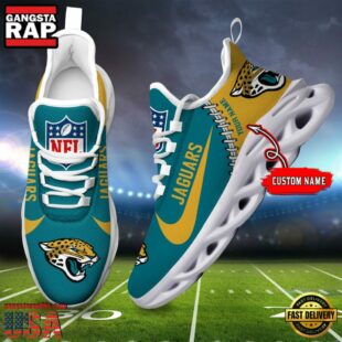 NFL Jacksonville Jaguars Football Team Design Max Soul Shoes, Football New Sneaker Shoes