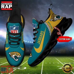 NFL Jacksonville Jaguars Football Team Design Max Soul Shoes, Football New Sneaker Shoes