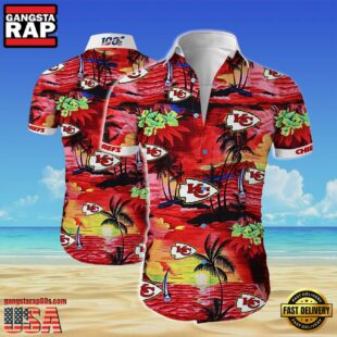 NFL Kansas city chiefs cannabis Summer Short Sleeve Hawaiian Beach Shirt