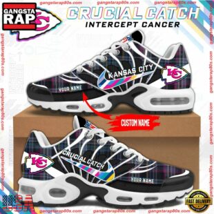 NFL Kansas City Chiefs Crucial Catch Intercept Cancer Air Max Plus Shoes Sneaker