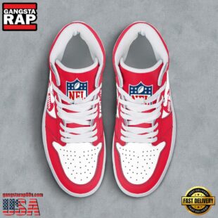 NFL Kansas City Chiefs Grunge Style Custom Air Jordan 1 Shoes