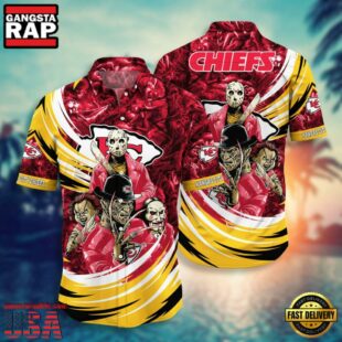 NFL Kansas City Chiefs Halloween Horror Movies Summer Hawaiian Shirts