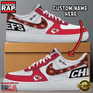 NFL Kansas City Chiefs Logo Team Design Custom Air Force 1 Shoes