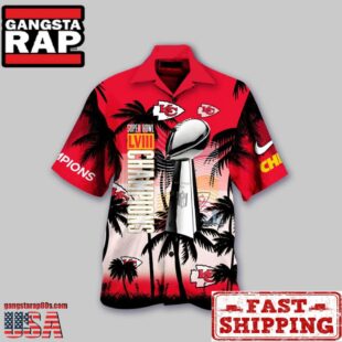 NFL Kansas City Chiefs Palm Tree Hawaiian Shirt, Short