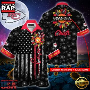 NFL Kansas City Chiefs Sunflower For Mother Day Father Day Hawaiian Shirt