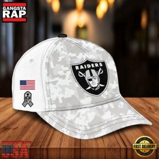 NFL Las Vegas Raiders Camo 2024 Salute to Service Baseball Cap