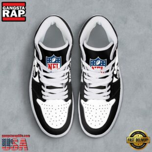 NFL Las Vegas Raiders Grunge Style Custom Air Jordan 1 Shoes