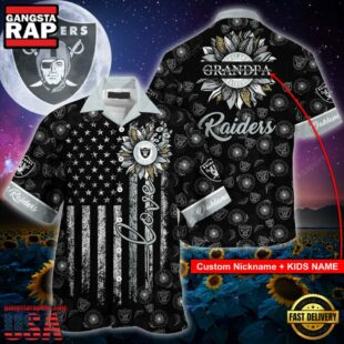 NFL Las Vegas Raiders Sunflower For Mother Day Father Day Hawaiian Shirt