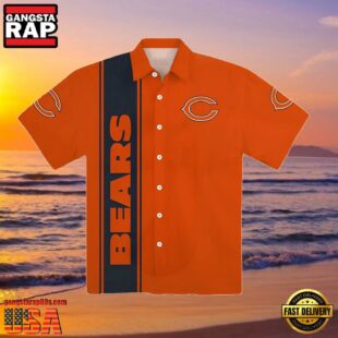 NFL Logo Chicago Bears Hawaiian Shirt Red