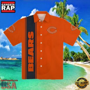 NFL Logo Chicago Bears Hawaiian Shirt Red