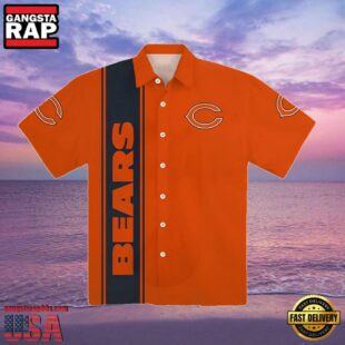 NFL Logo Chicago Bears Hawaiian Shirt Red