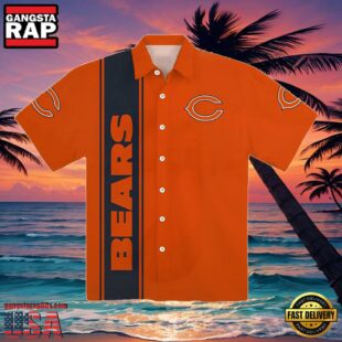 NFL Logo Chicago Bears Hawaiian Shirt Red