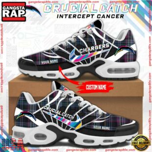 NFL Los Angeles Chargers Crucial Catch Intercept Cancer Air Max Plus Shoes Sneaker