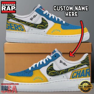 NFL Los Angeles Chargers Logo Team Design Custom Air Force 1 Shoes