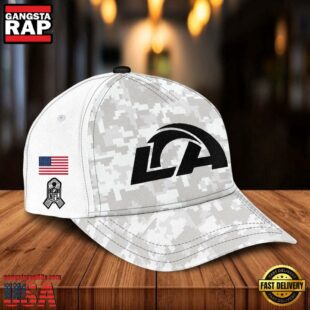 NFL Los Angeles Rams Camo 2024 Salute to Service Baseball Cap