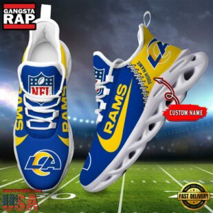 NFL Los Angeles Rams Football Team Design Max Soul Shoes, Football New Sneaker Shoes