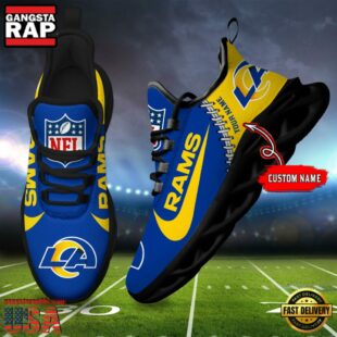 NFL Los Angeles Rams Football Team Design Max Soul Shoes, Football New Sneaker Shoes