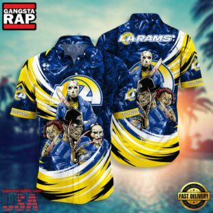 NFL Los Angeles Rams Halloween Horror Movies Summer Hawaiian Shirts