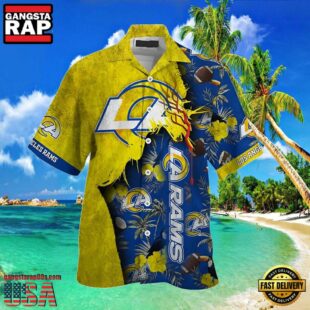 NFL Los Angeles Rams Hawaiian Shirt Tropical Turf