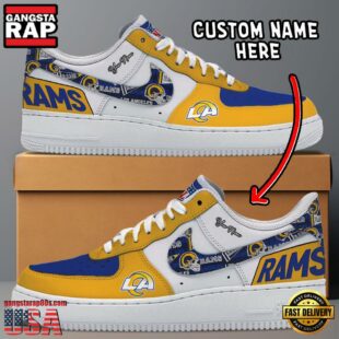 NFL Los Angeles Rams Logo Team Design Custom Air Force 1 Shoes