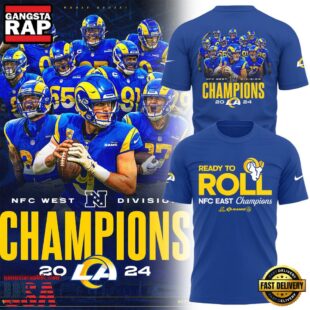 NFL Los Angeles Rams Ready To Roll NFC West Champions T Shirt