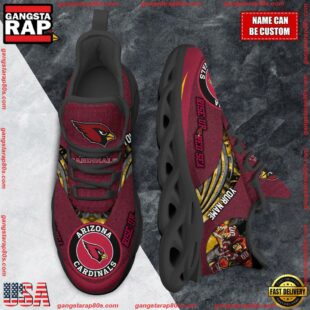 NFL Max Soul Shoes, Arizona Cardinals Clunky Shoes Custom For Fans