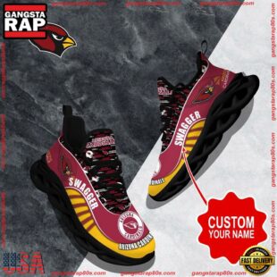 NFL Max Soul Shoes, Arizona Cardinals Clunky Shoes Sport Custom Name Football