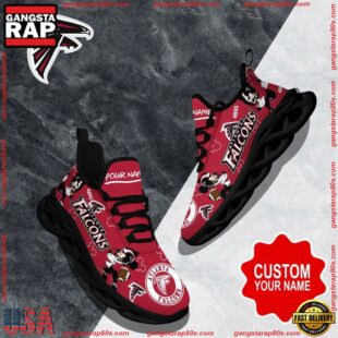 NFL Max Soul Shoes, Atlanta Falcons Clunky Shoes Custom Name For Fans Christmas