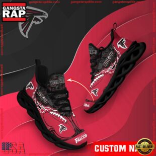 NFL Max Soul Shoes, Atlanta Falcons Clunky Shoes Custom Name