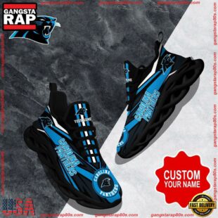 NFL Max Soul Shoes, Carolina Panthers Clunky Shoes Custom Custom Name Football