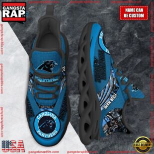 NFL Max Soul Shoes, Carolina Panthers Clunky Shoes Custom For Fans