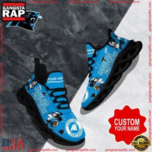 NFL Max Soul Shoes, Carolina Panthers Clunky Shoes Custom Name For Fans Christmas