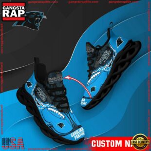 NFL Max Soul Shoes, Carolina Panthers Clunky Shoes Custom Name