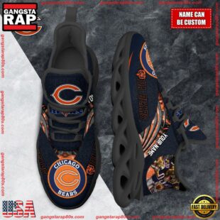 NFL Max Soul Shoes, Chicago Bears Clunky Shoes Custom For Fans