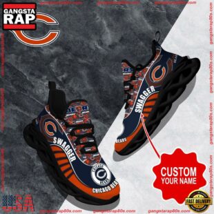 NFL Max Soul Shoes, Chicago Bears Clunky Shoes Sport Custom Name Football