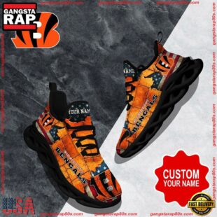 NFL Max Soul Shoes, Cincinnati Bengals Clunky Shoes Custom Gift Women And Men