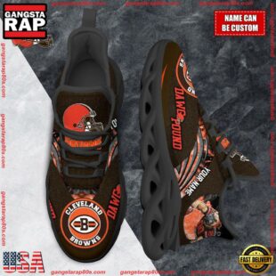 NFL Max Soul Shoes, Cleveland Browns Clunky Shoes Custom For Fans