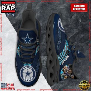 NFL Max Soul Shoes, Dallas Cowboys Clunky Shoes Custom For Fans