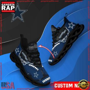 NFL Max Soul Shoes, Dallas Cowboys Clunky Shoes Custom Name