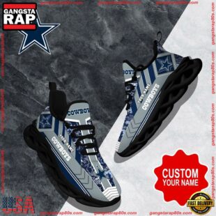 NFL Max Soul Shoes, Dallas Cowboys Clunky Shoes Logo Custom Name Nfl