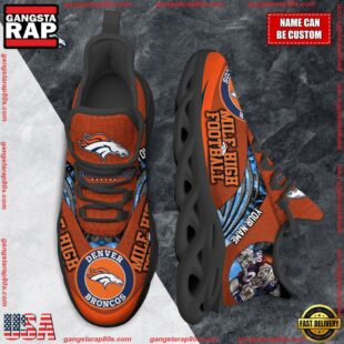 NFL Max Soul Shoes, Denver Broncos Clunky Shoes Custom For Fans