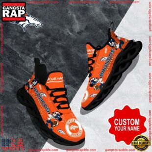 NFL Max Soul Shoes, Denver Broncos Clunky Shoes Custom Name For Fans Christmas