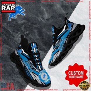 NFL Max Soul Shoes, Detroit Lions Clunky Shoes Custom Custom Name Football